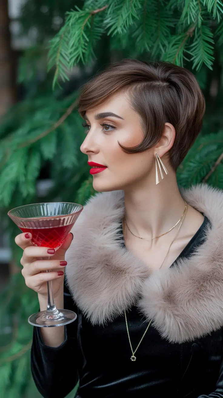 pixie hairstyles 2026 Classic Pixie With Side-Swept Bangs