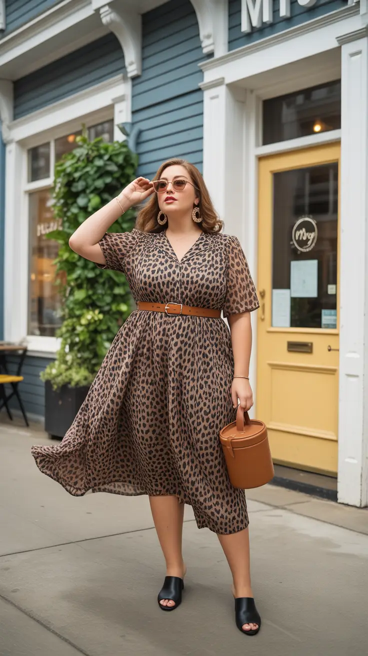 plus size outfits 2026 Leopard Revival