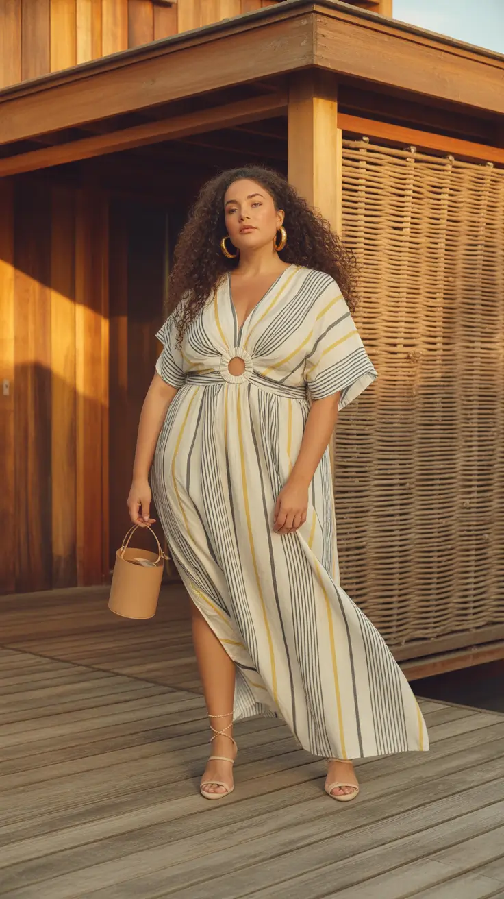 plus size outfits 2026 Golden Hour Maxi