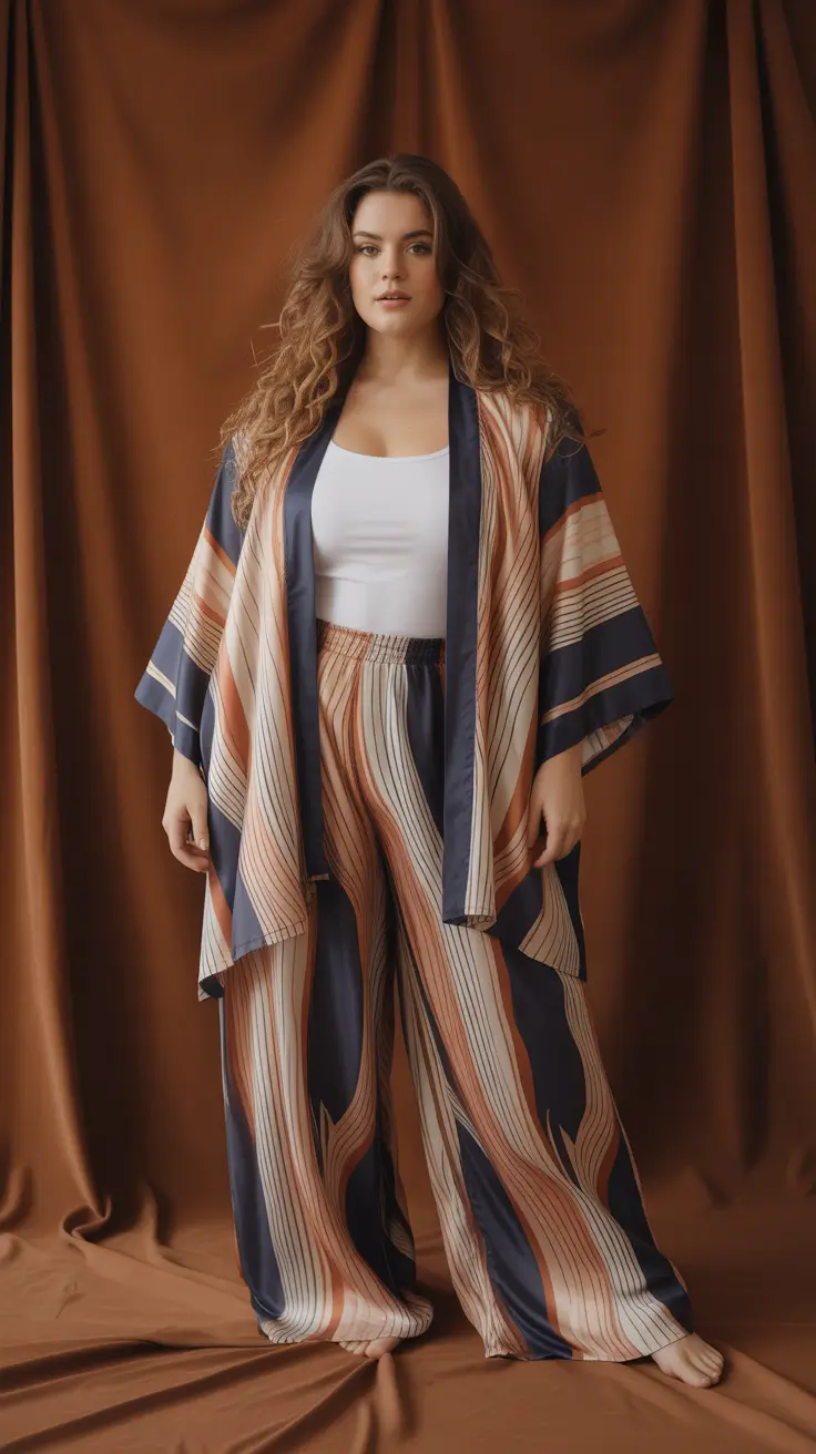 plus size outfits 2026 Silky Boho Revival