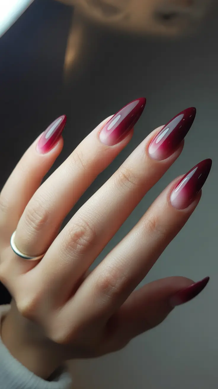 Red Nails 2026 Cherry Ombre