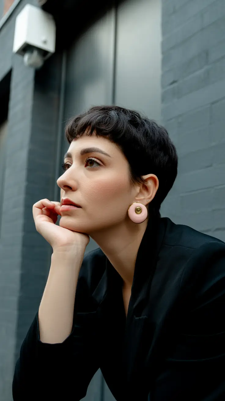 Short Haircuts 2026 Edgy Pixie with Micro Fringe