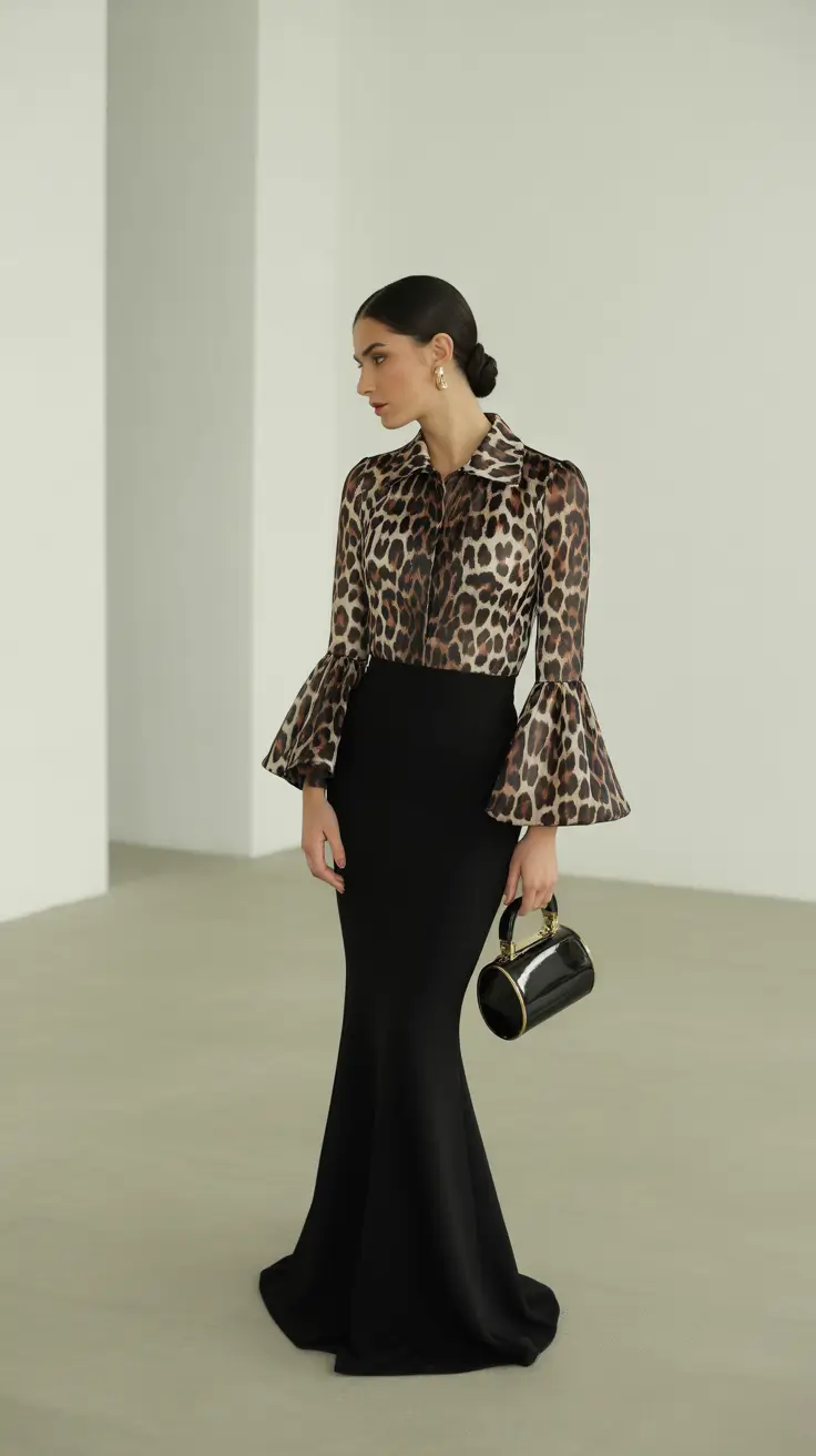 skirt outfits 2026 Timeless Evening Drama with Sleek Silhouettes