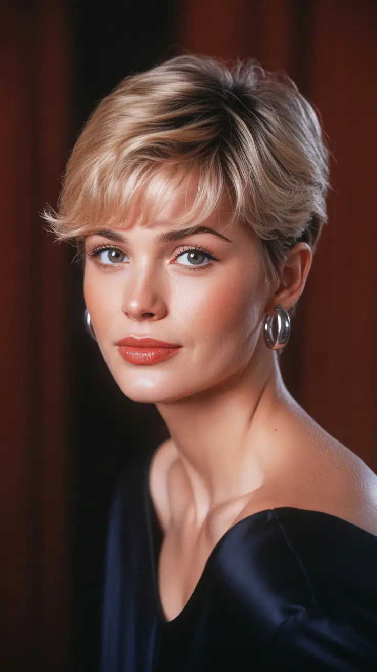 haircut for round face 2026 Classic Pixie Revival