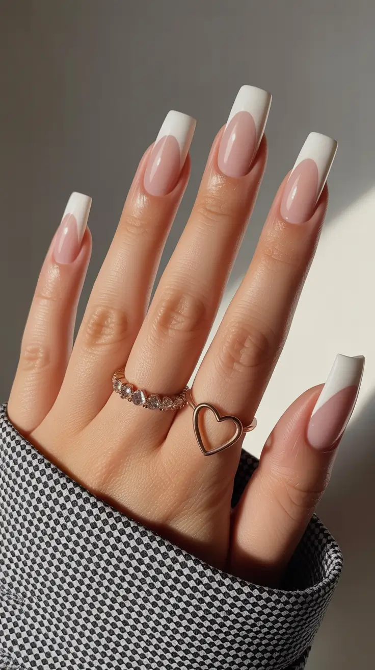 Square Nails Inspiration 2026 Classic French