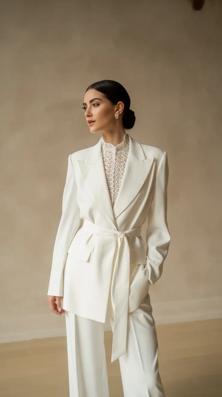 formal outfits for women 2026 White Lace Serenity