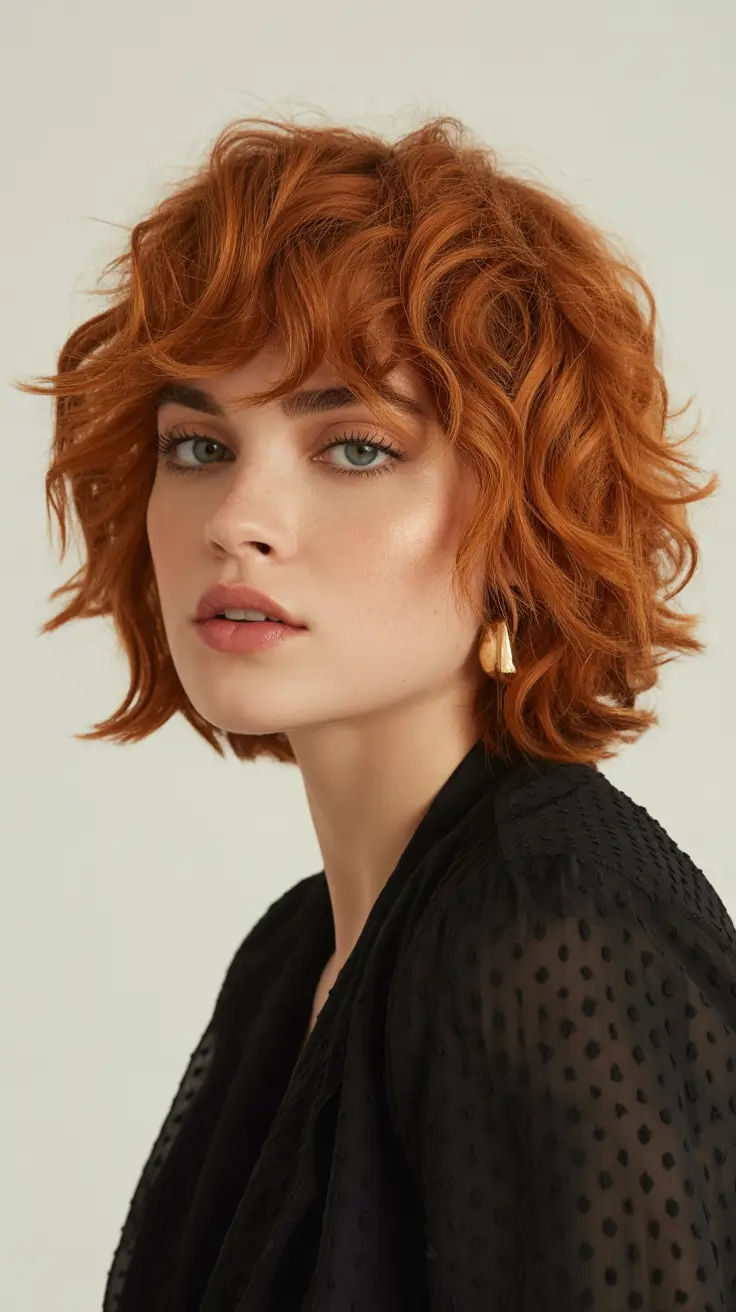 shag haircut 2026 Copper Glow Power Cut