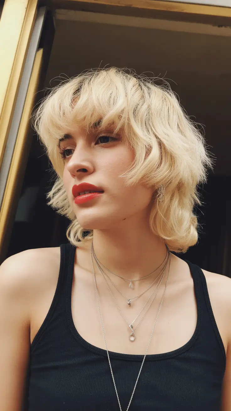 shag haircut 2026 Golden Layers with a Rock Edge