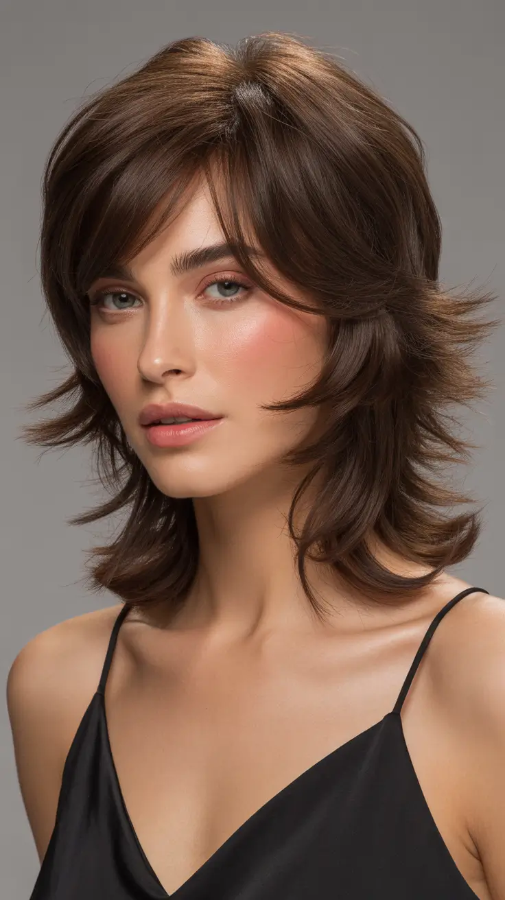 shag haircut 2026 Dark Espresso Shag