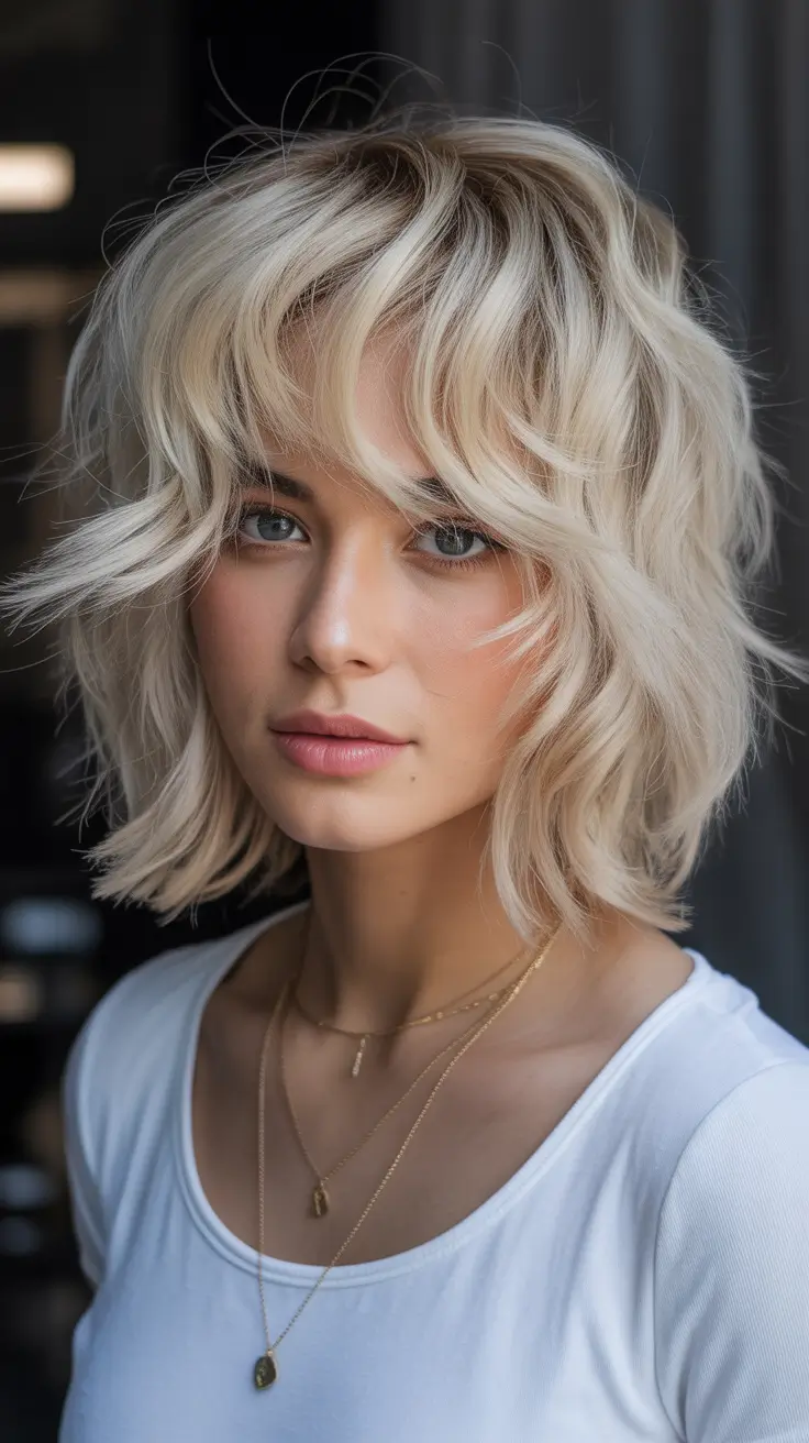 shag haircut 2026 Short Platinum Dream