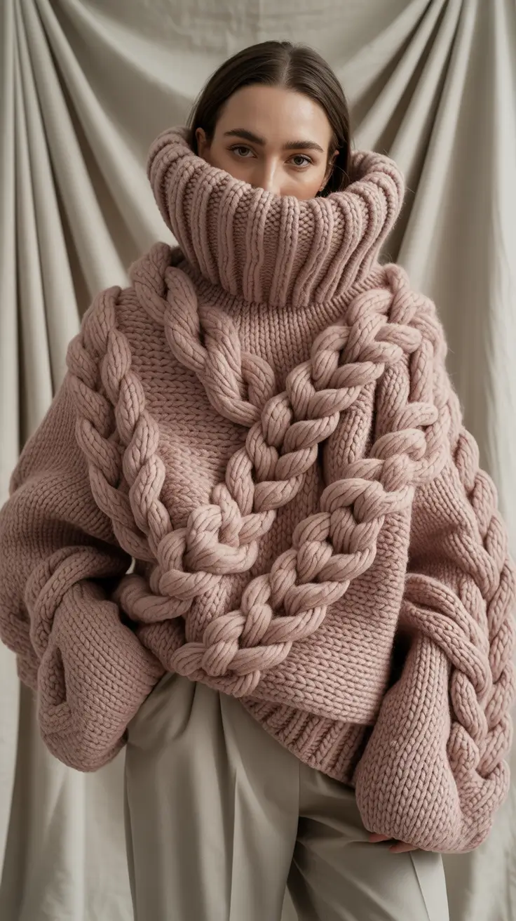 sweater outfits 2026 Soft Blush Whispers