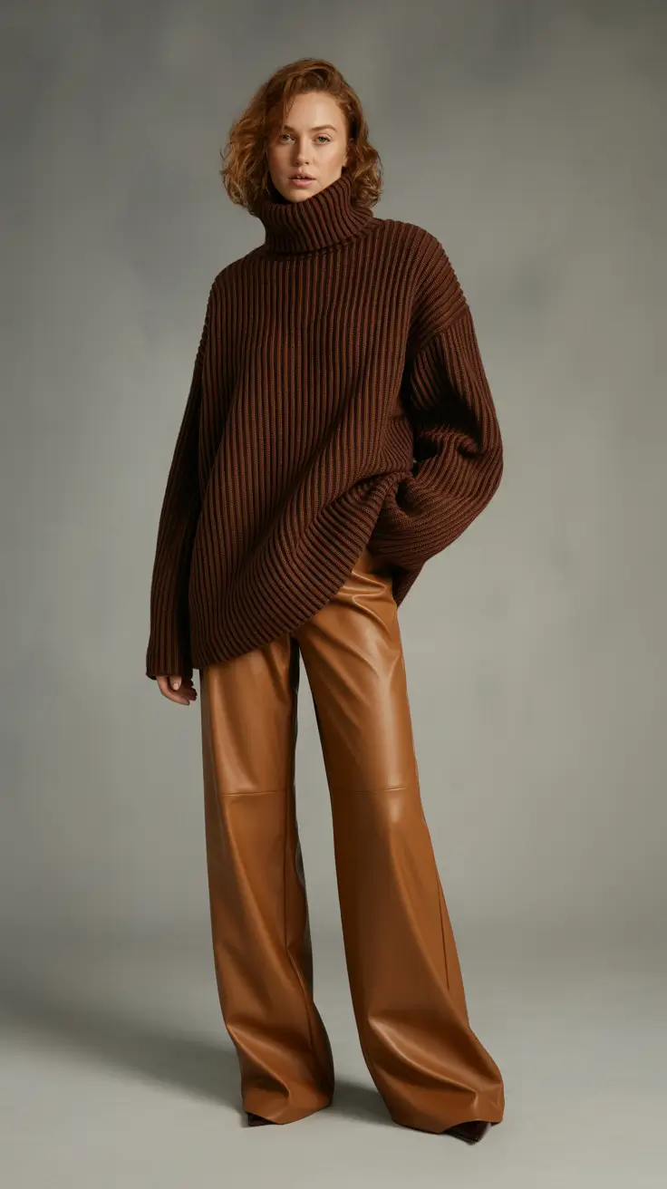 sweater outfits 2026 Earthy Elegance in Brown