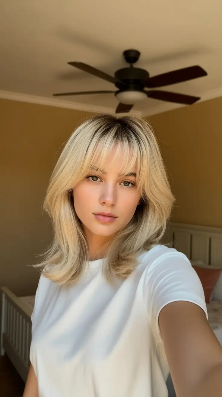 cute hairstyle 2026 Feathered Layers with Soft Bangs