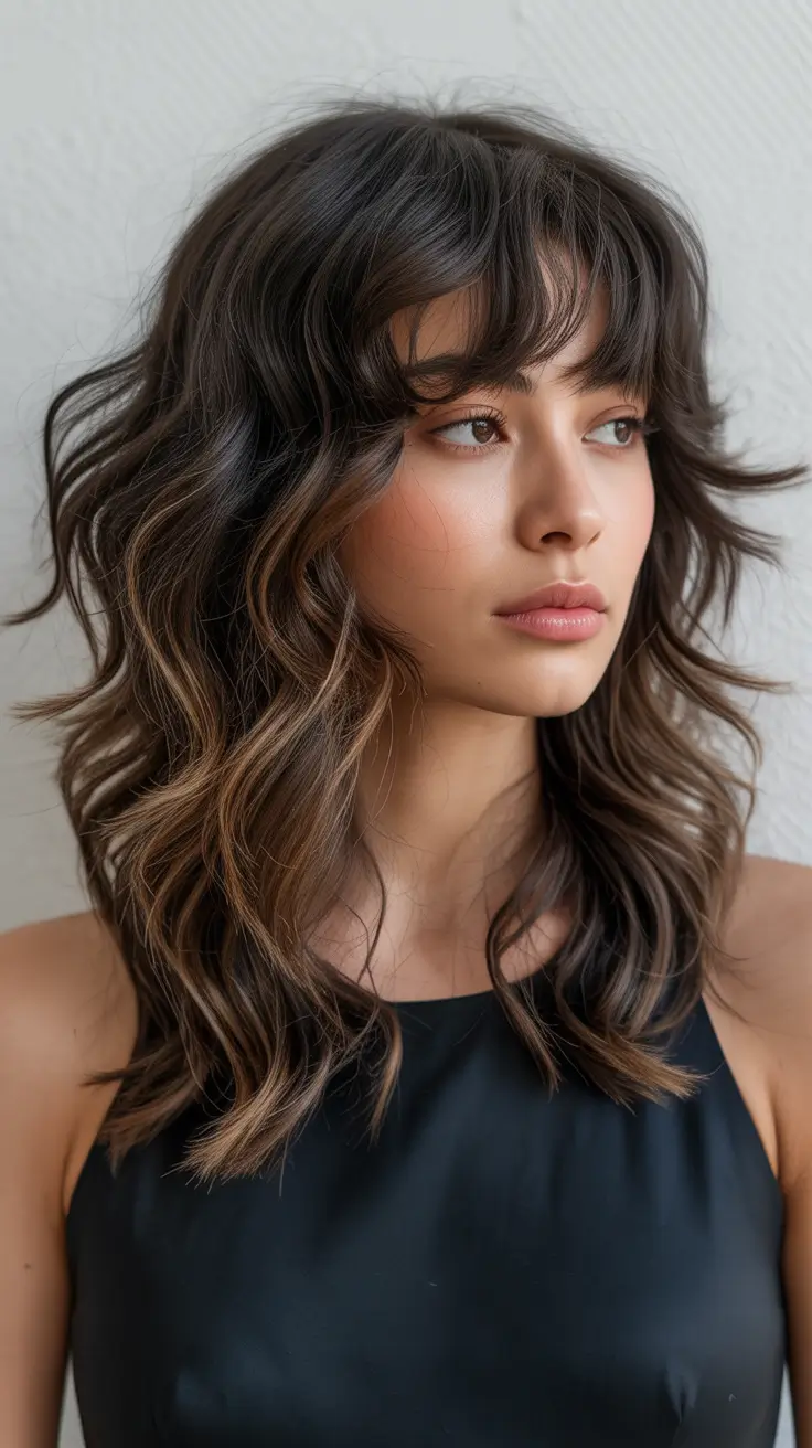 trendy Haircuts 2026 Soft Shag with Playful Bangs