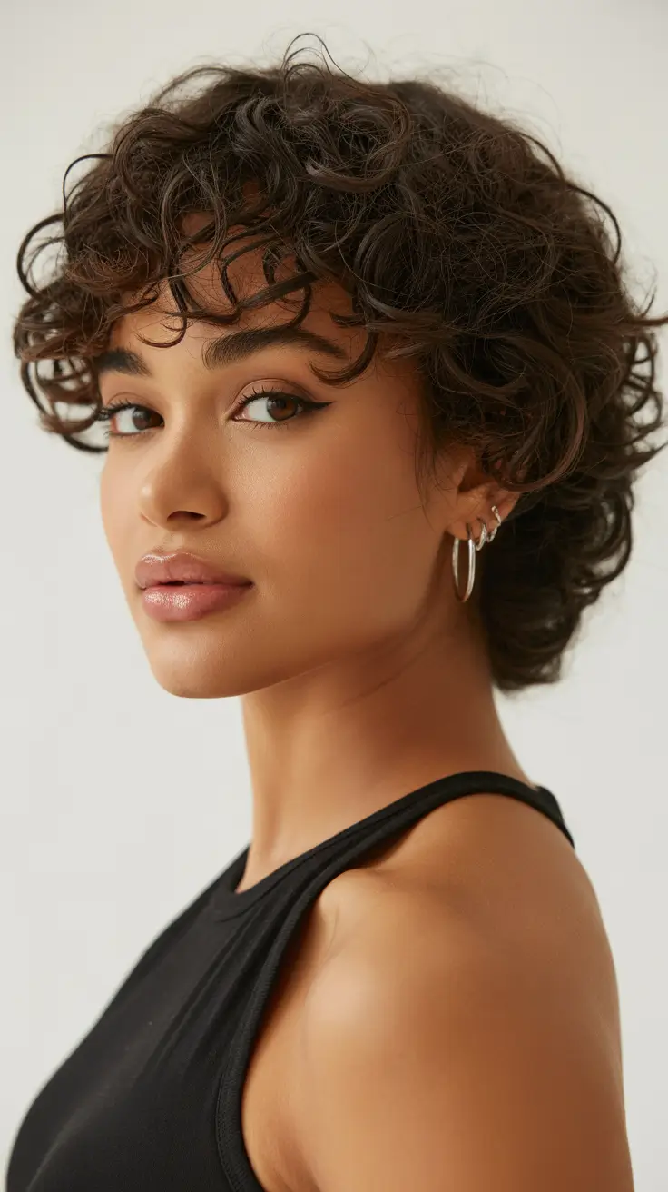 trendy haircuts 2026 Curly Modern Shag