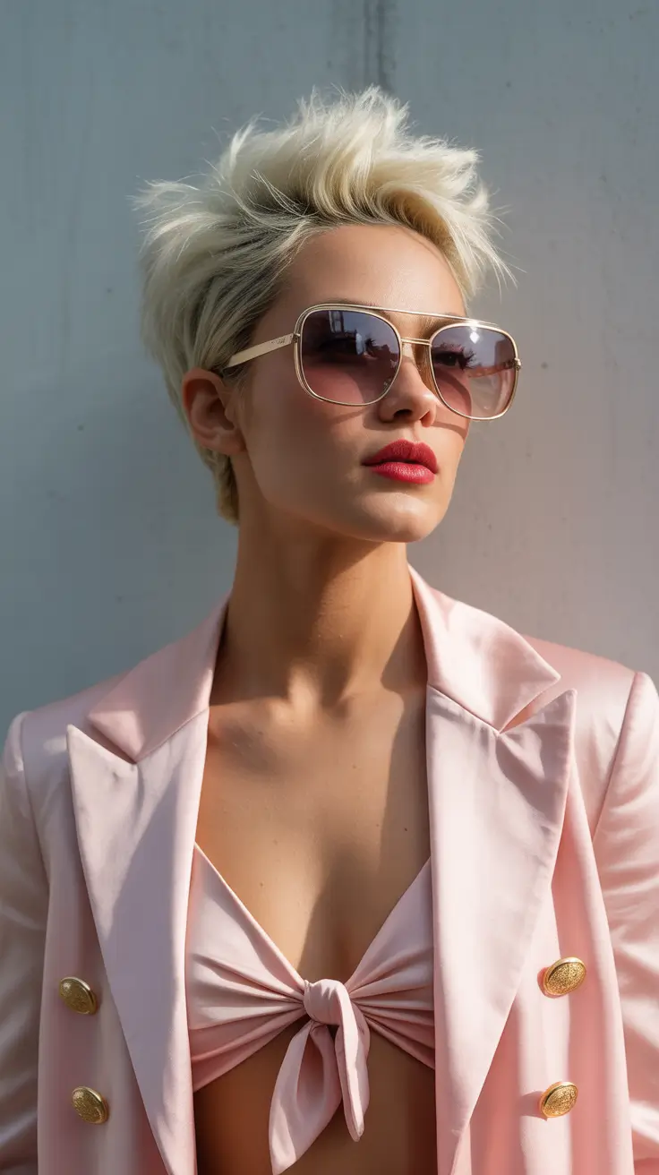 trendy haircuts 2026 Platinum Power Crop