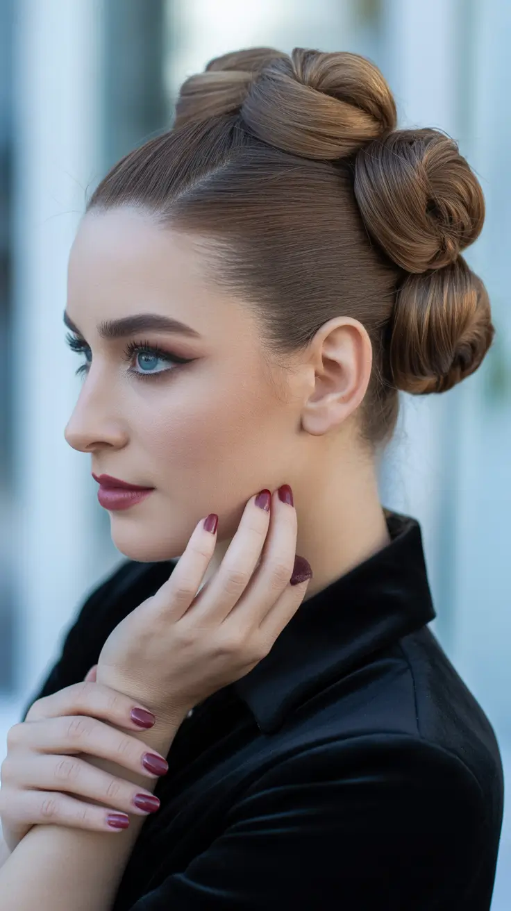 straight-hairstyle-2026-rolled-buns