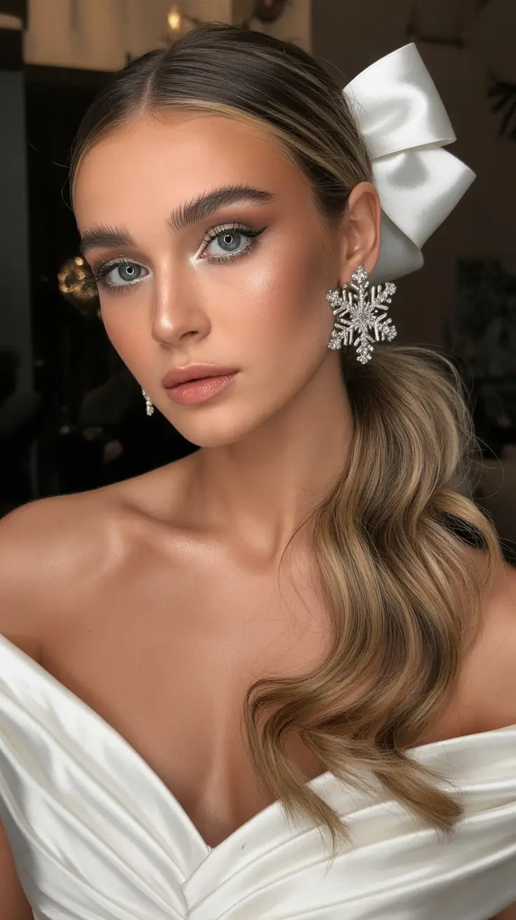 wedding hairstyle 2026 Playful Side Pony With Bow