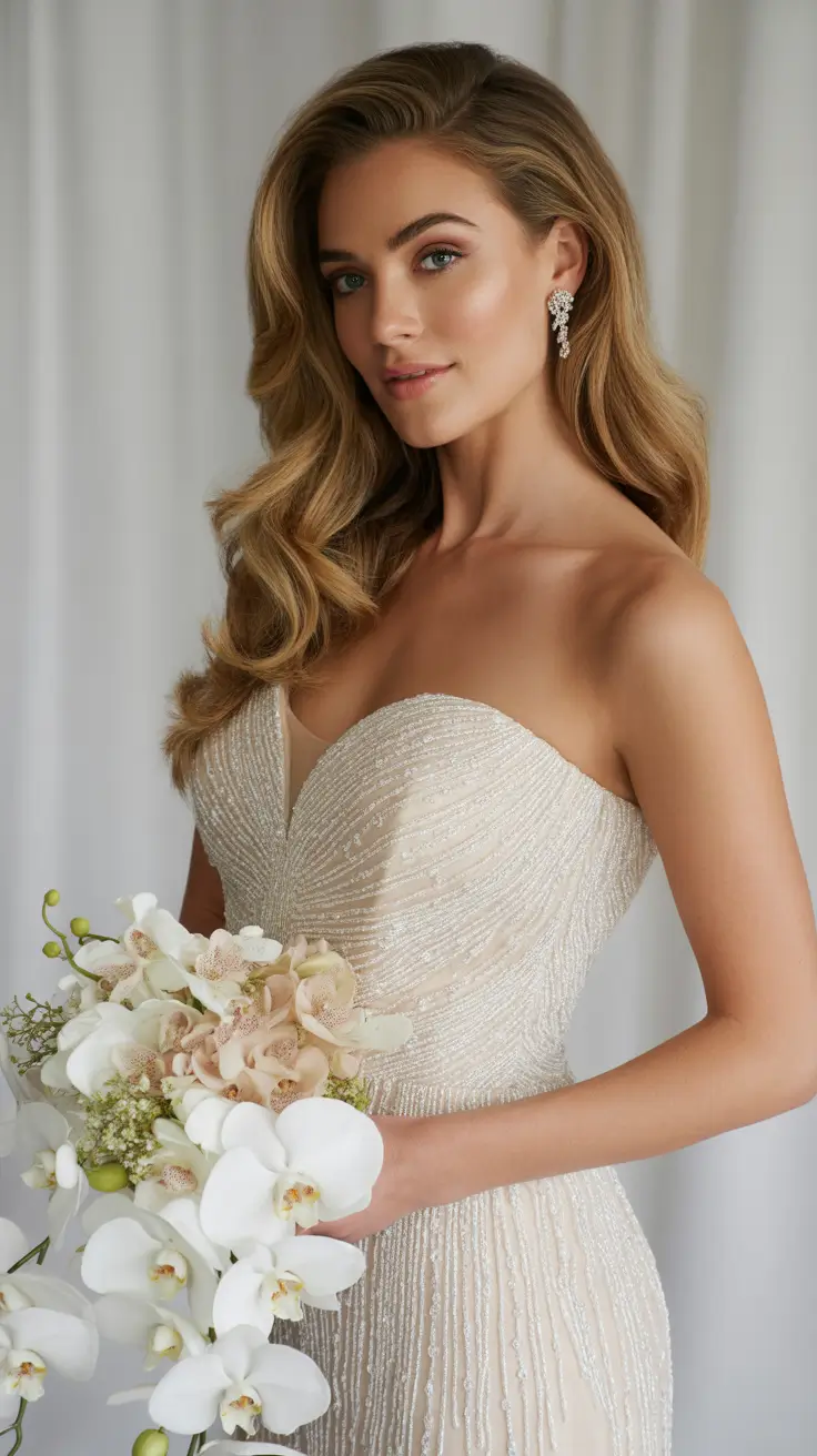 wedding hairstyle 2026 Golden Waves Perfection