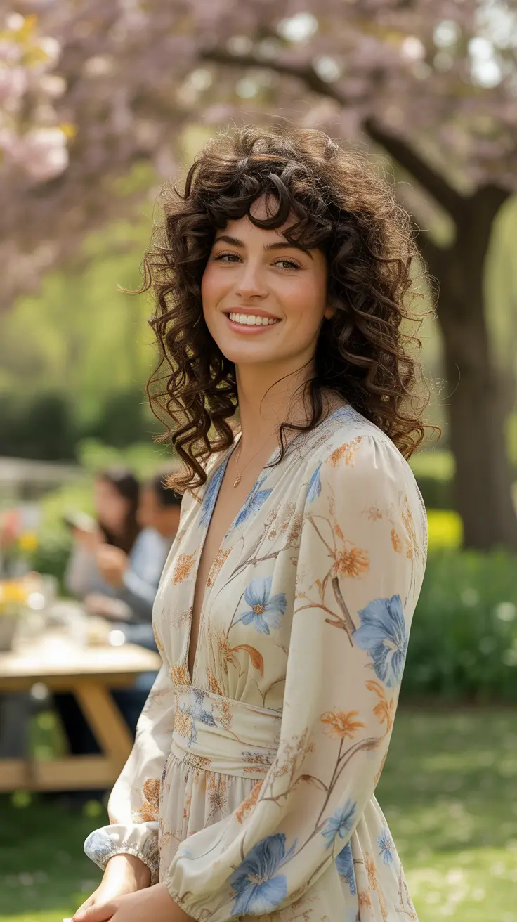 wolf haircut 2026 Romantic Curls with Natural Grace