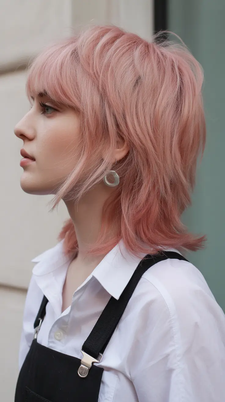 wolf haircut 2026 Soft Pastel Shag with Subtle Attitude