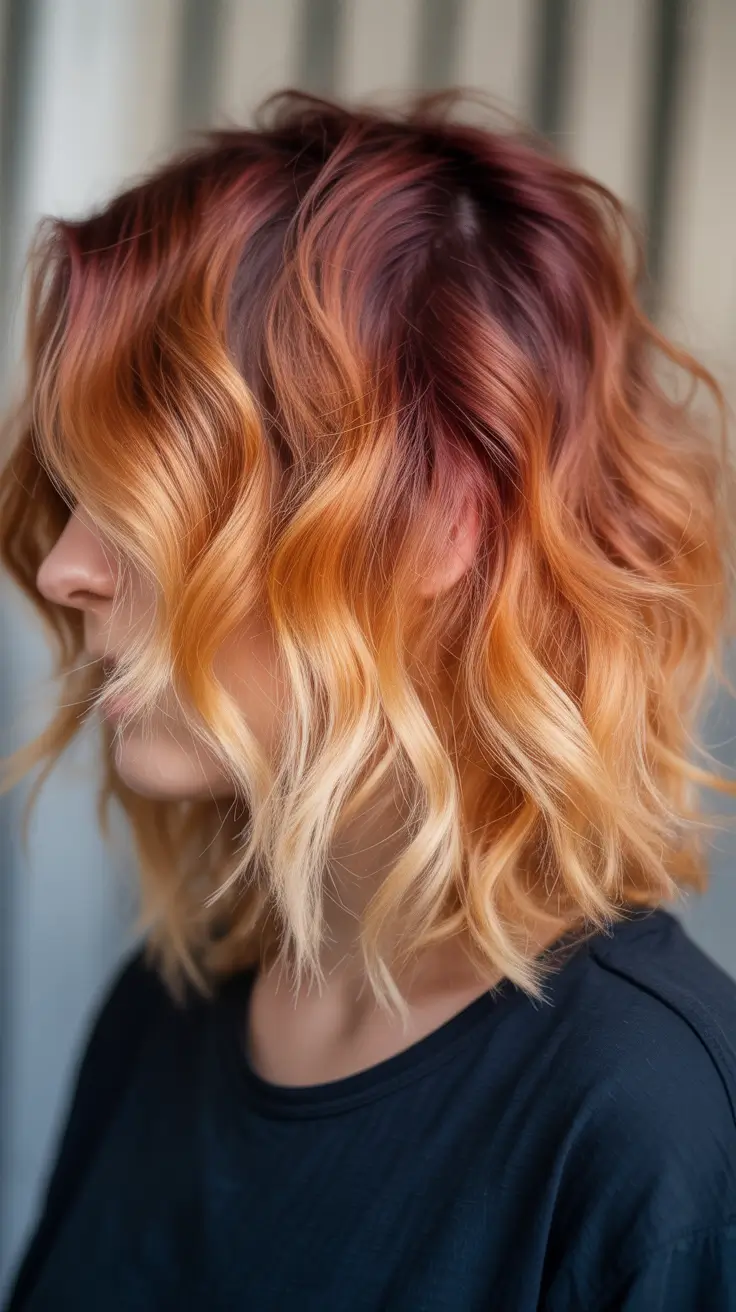 wolf haircut 2026 Fiery Copper Waves for a Statement Look