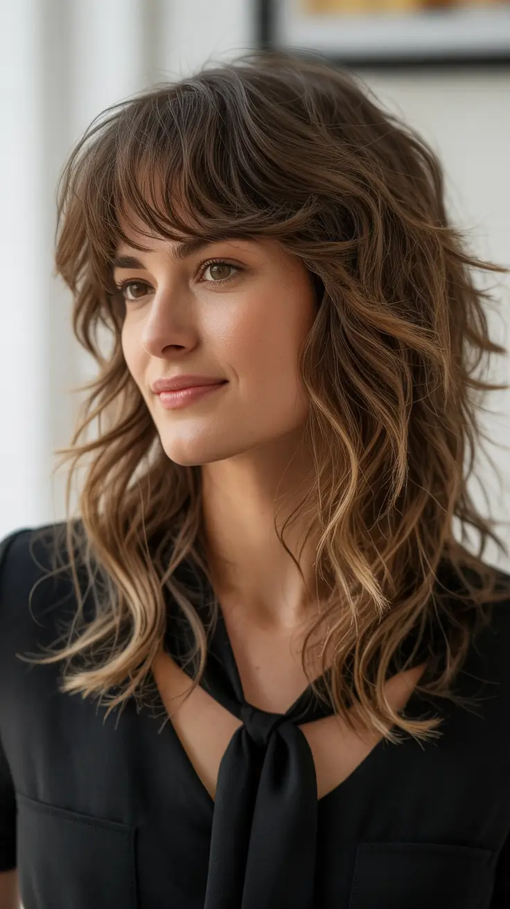 wolf haircut 2026 Soft Waves with Effortless Volume