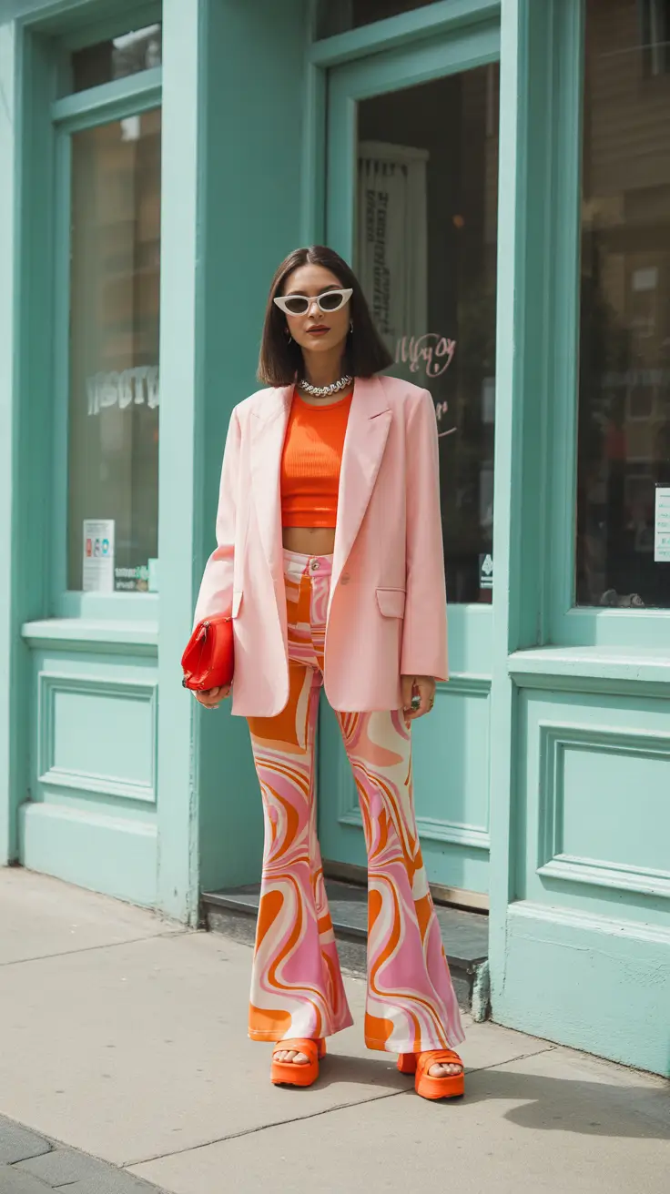 y2k outfits 2026 Retro Pop Psychedelia